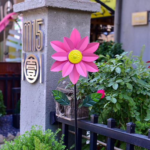 Molino De Viento Giratorio Y Outdoor Iron Art Para Jardín De