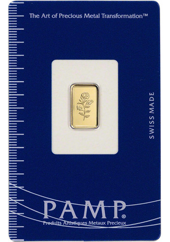 Moneda Oro Suizo Puro Pamp Rosa 1 Gramo De Colección.