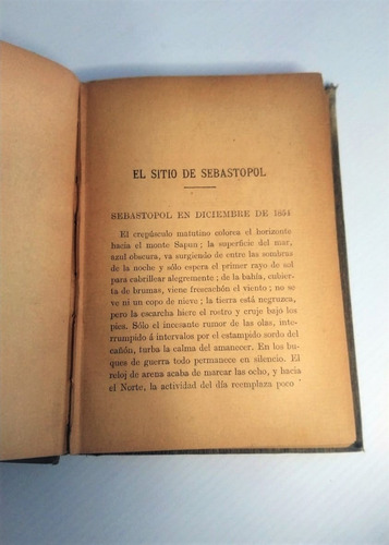 El Sitio De Sebastopol - Conde León Tolstoi - Tela Gris. (Usado)