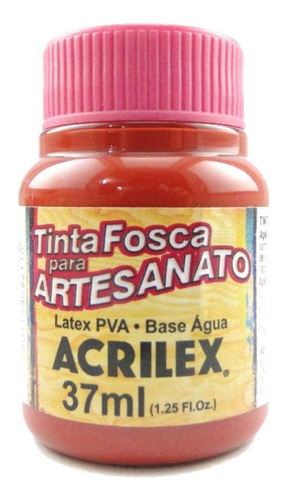 Tinta Acrilex Fosca P/artes. 37 Ml 508verm Escarlate