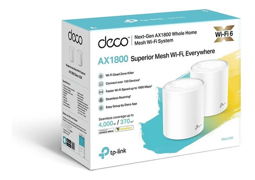 Router Wifi Tp-link Mesh Deco X20 Ax1800 Wifi6 2gigabit Cn