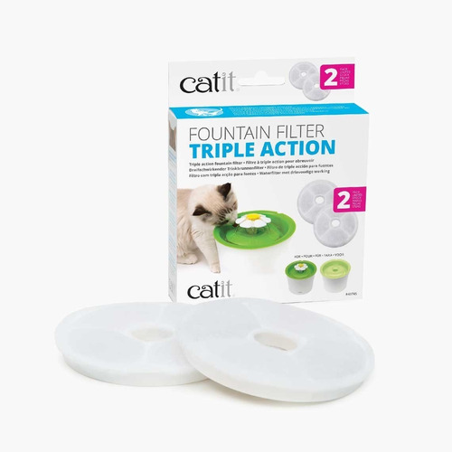 Catit - 2 Filtros Repuesto Fuente Flower - Salud Gatos