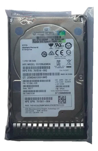 Hd Hp 1.2tb 6gb 10k 2,5 Sas 718292-001 718159-002 718162-b21 697578-005