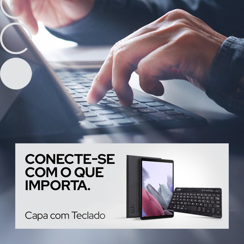 Capa Teclado Para Tablet Samsung Galaxy Tab A7 Lite 8.7'' Wb Cor Preto