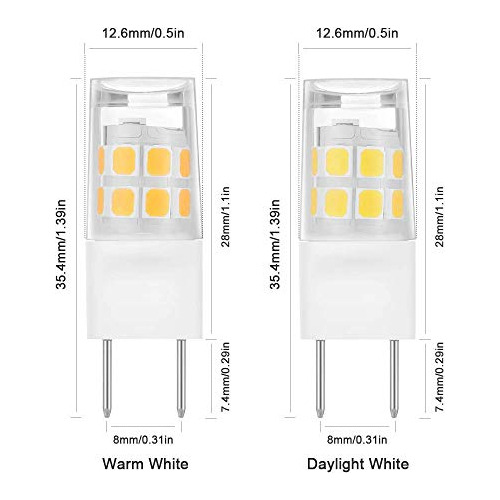 Bombilla Led G-8 2w Blanco Luz Diurna T4 Jcd Bi-pin G8 Base