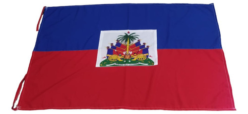 Bandera Haití 140 X 80cm Tela Panamá Buena Calidad América