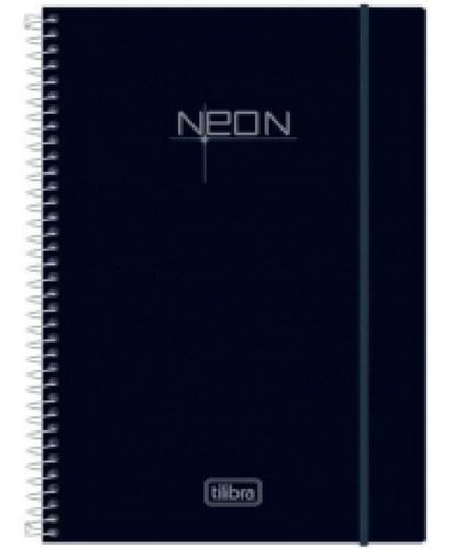 Caderno Universitário 10x1 200f Neon Preto 141607 Tilibra