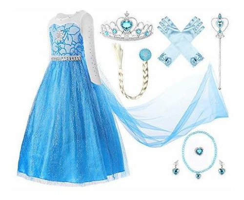 Girls Princess Vestido Reina Costume Cosplay Vestido Co...