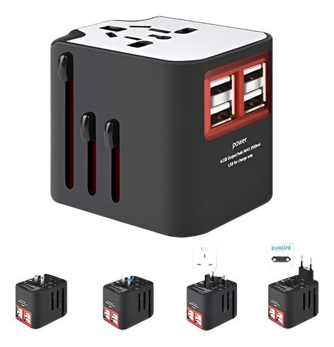 International Travel Adapter, Worldwide Travel Charger Con 4