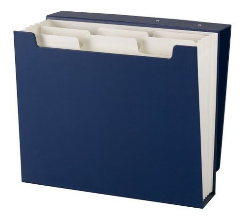 Imagem 3 de 4 de Organizador De Estantería Smead Supertab, 6 Bolsilos, Azul