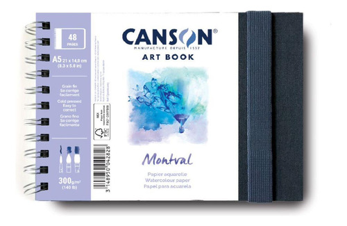Caderno Art Book Montval Canson 300 G/m2 A5 24 Fls