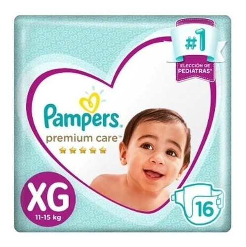 Pañal Pampers Premium Care Xg. 16 Unidades