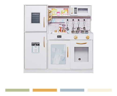 Cocina De Juguete Infantil Niños Madera Accesorios Bandú