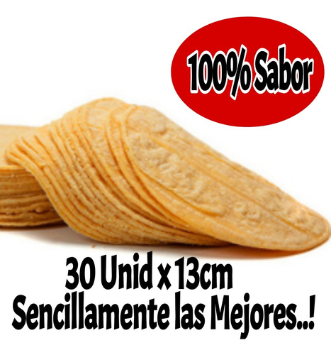 Tortillas Maíz Taquera Mexicana 13cm - Unidad a $4