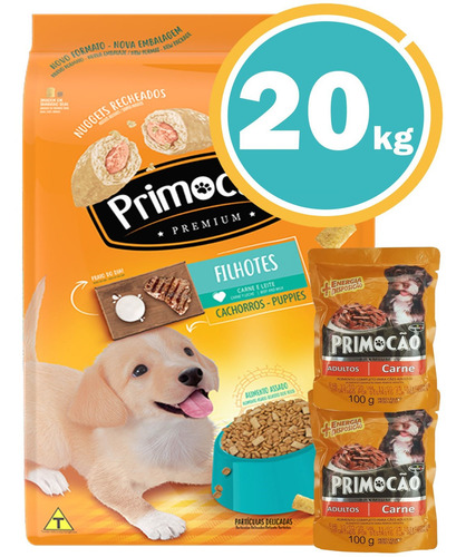 Imagen 1 de 7 de Ración Perro Primocao Premium Cachorro + Obsequio Y E Gratis