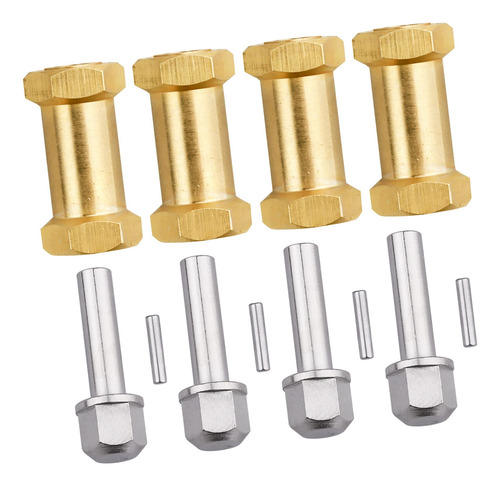 Buje Hexagonal De 12 Mm Latón Con Ruedas Para Rc 1/10