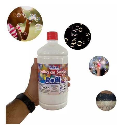 Detergente Perfumado E Atóxico Bolha De Sabão Brasilflex 1 L