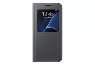 Funda Samsung Original Para Galaxy S7 View Flip Cover Black