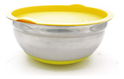 Bowl Acero Inox 22cm Base Silicona Tapa Hermetica