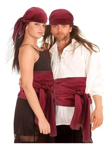 Set De Disfraz Pirata Para Hombre Y Mujer – Incluye Pañuelo, Parche, Pendientes, Collar Y Más, Para Halloween Y Carnaval