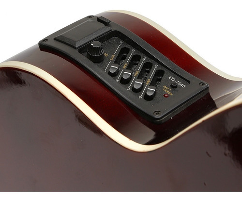 Imagen 5 de 7 de Guitarra Criolla Electroacustica Madera Funda Acero Cuerdas