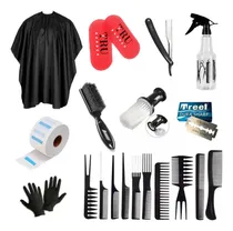 Comprar Kit Set Barberia Peluquería Capa Tru Set Peines Cepillo Fade
