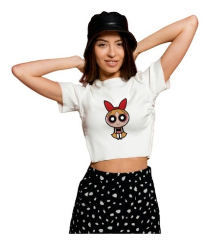 Playera Tipo Crop Top De Moda Chicas Super  Bombon