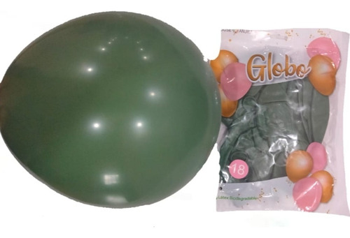 20 Globo Latex Color Retro Fashion # 18 45cm Color Aguacate