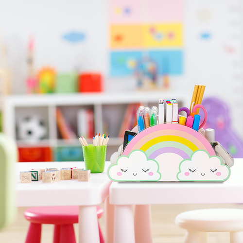 Soporte Para Bolígrafos Mecids Acrylic Rainbow Supply Caddy