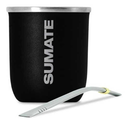 Mate De Acero Inoxidable Sumate Termico + Bombilla Regalo