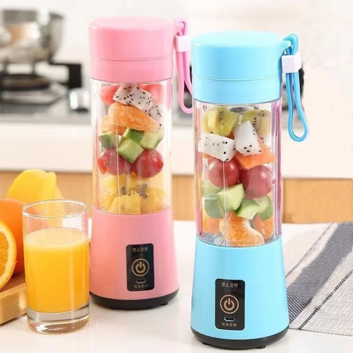 Mini Vaso Licuadora Procesadora Portatil Usb Recargable Celeste