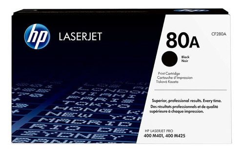 Toner Original Hp 80a Negro Cf280a Laserjet Pro M401 M425