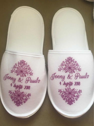 Pantuflas Personalizadas Recuerdo Boda Xv Años