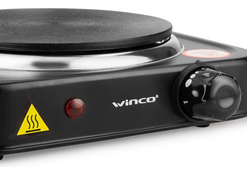Anafe eléctrico Winco W40 negro 220V