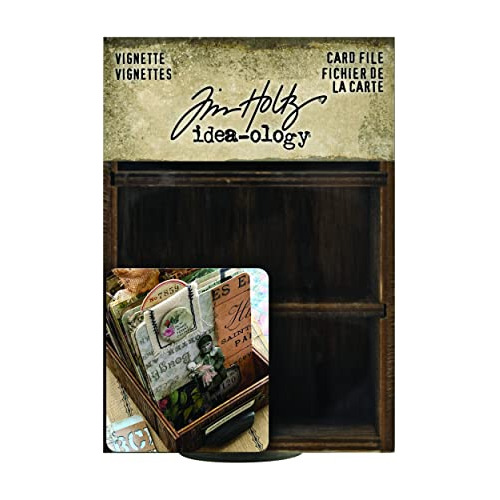 Archivador De Tarjetas Tim Holtz Vignette, Marrón