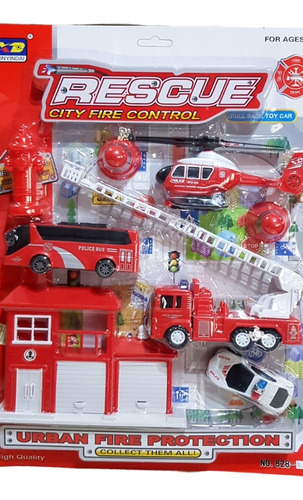 Set Rescate Bomberos 10 Piezas Urban Protection Jretro