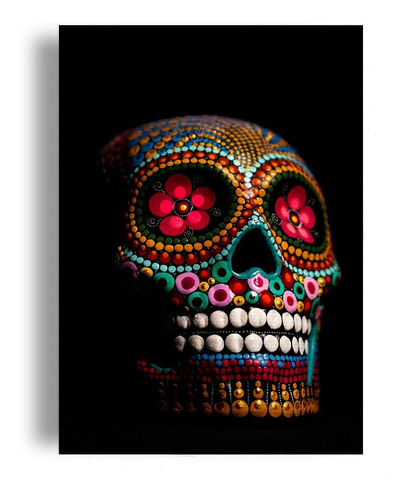 Cuadro Decorativo Canvas Calavera Dia  Muertos Mexico 60*80