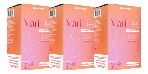Kit 3x Variliss Pinus Pinaster Quercetina Natunéctar 60 Cáps