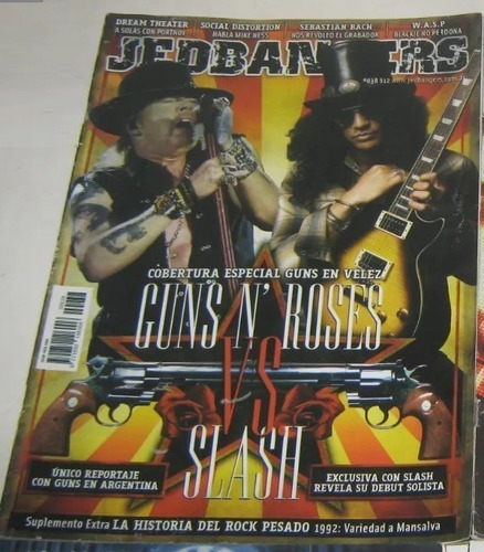 Revista Jedbangers Nº 38 Abril 2010 Guns 'n' Roses Vs Slash 