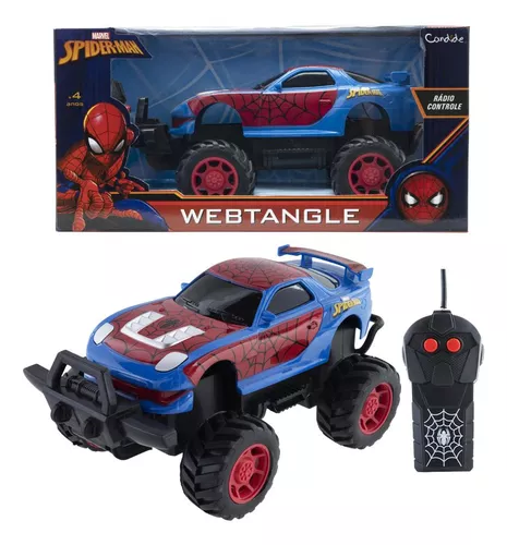 Brinquedo Infantil Carro Controle Remoto Web Tangle Homem Aranha