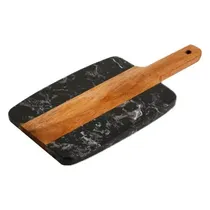 Comprar Tabla Mishka 30x14 Cm De Madera Y Marmol Negro