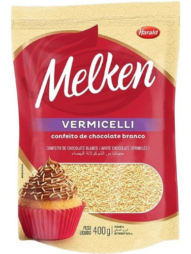 Chocolate Granulado Branco Vermicelli Melken 400g - Harald