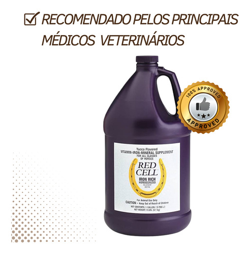 Red Cell Galão 3,8 Lts Suplemento Para Cavalo