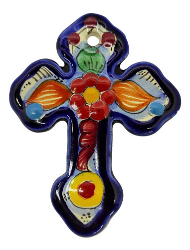 Cruz De Talavera 10cm Decorativo  10 Piezas Envió Gratis