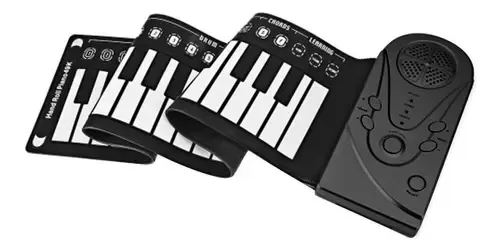 Teclado de silicone portátil de 49 teclas, piano musical, cor