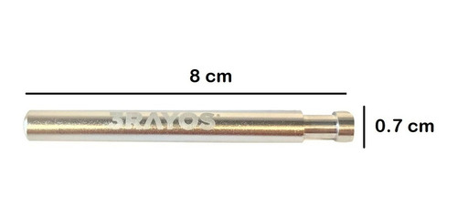 Imagen 3 de 5 de Pipa Lucky Aluminio Premium Plateada + Frasquito Regalo