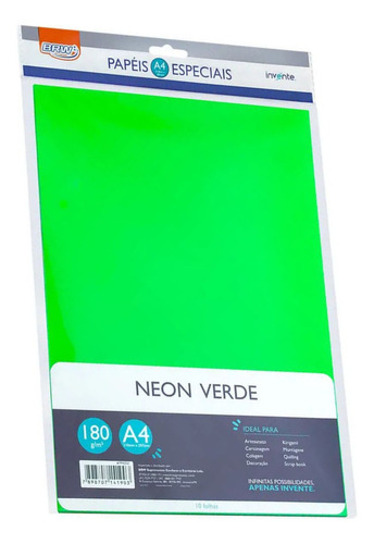 Papel Neon Verde 180g Decoração Festa Artesanato Impressão