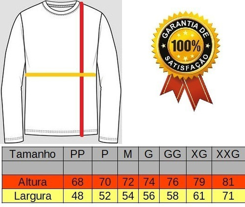Camisa Amarela Manga Longa Plus Size Comprida Algodão G2 G3
