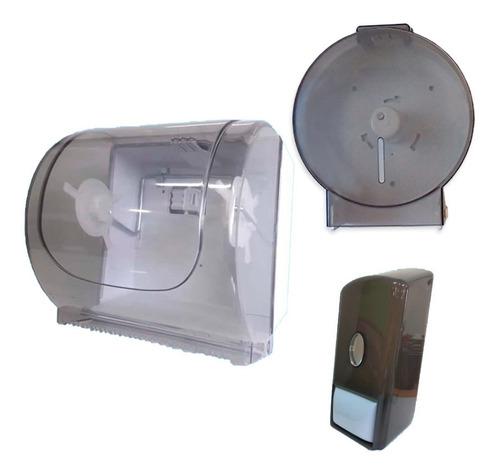 Kit Dispenser Papel Higienico - Jabon Liquido - Portarollo 