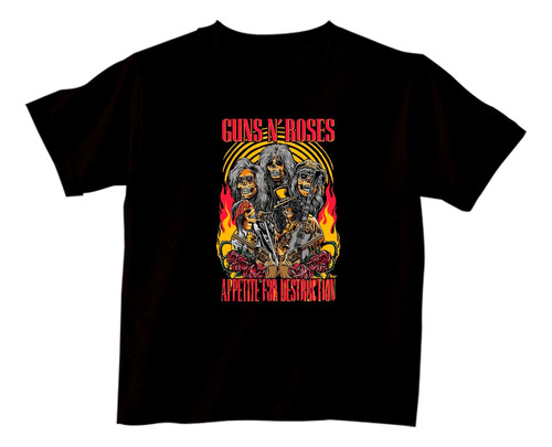 Remeras Infantiles Guns N' Roses Rock |de Hoy No Pasa| 10
